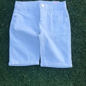 White Justice Bermuda shorts